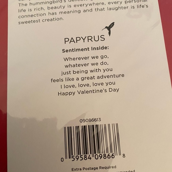 3/$15 NWT Happy Valentine’s Day Papyrus Card “Wherever we go, whatever we do,…” - Picture 3 of 3